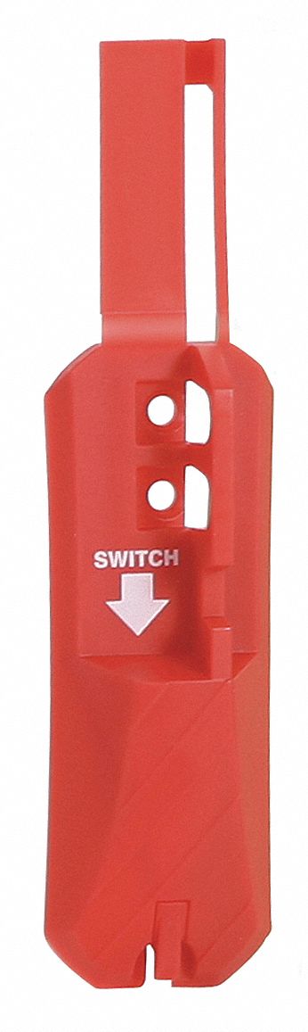 Blockout Wall Switch Cvr Red 2 Padlocks