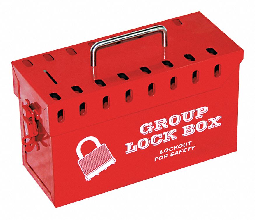 Group Lockout Box Red 10 in W