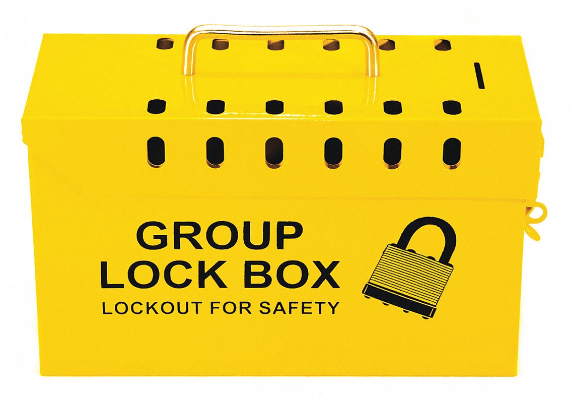Group Lockout Box Yellow 10 in W