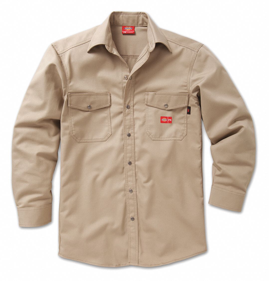 FR Snap Front Shirt M Khaki
