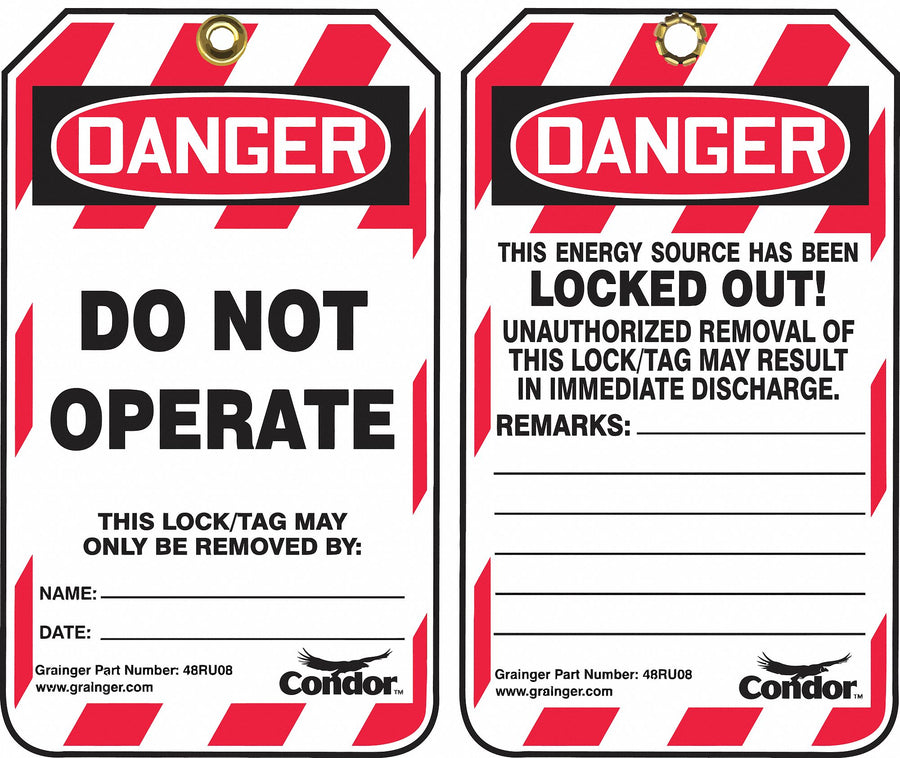 Lockout Tag 3-1/4 in W PK25