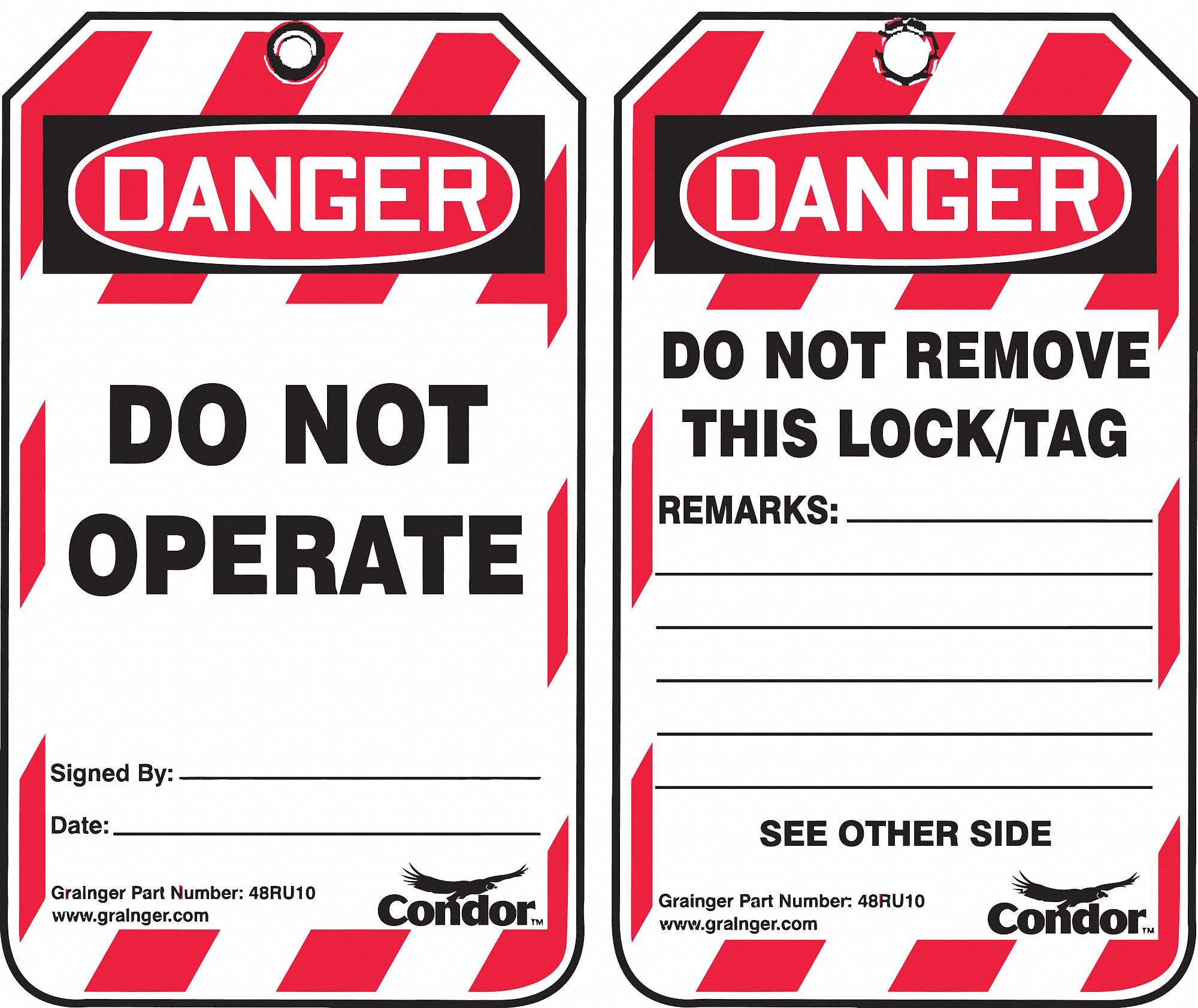 Lockout Tag Danger Do Not Operate PK10