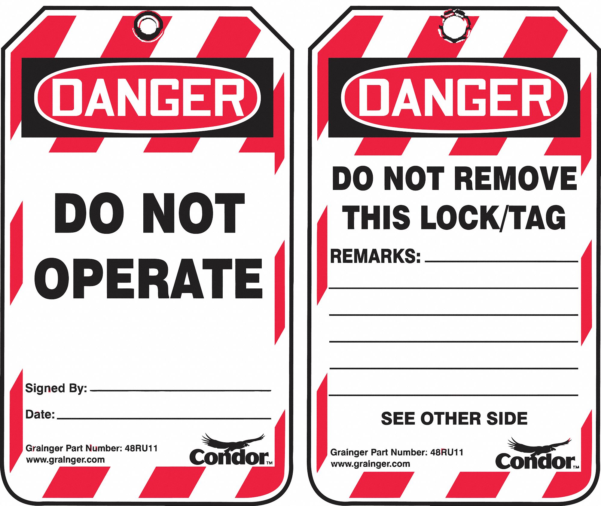 Lockout Tag Danger Do Not Operate PK25