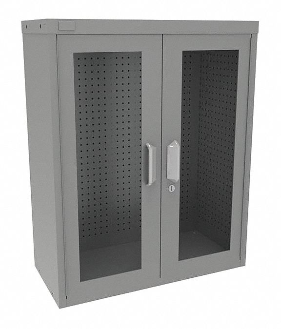 Pegboard Wall Cabinet 37 x30 x14 Gray
