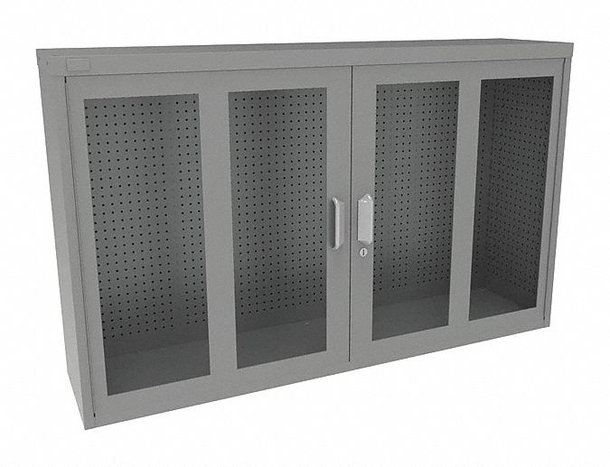 Pegboard Wall Cabinet 37 x60 x14 Gray