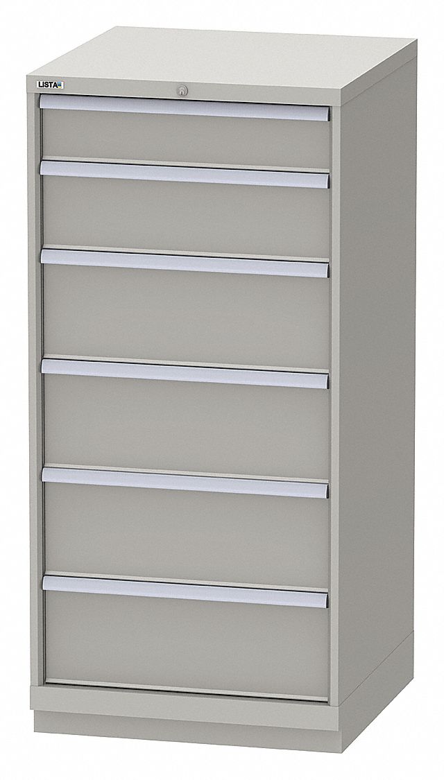 K3755 Mod Drawer Cab 60 H 6 Drawer Light Gray