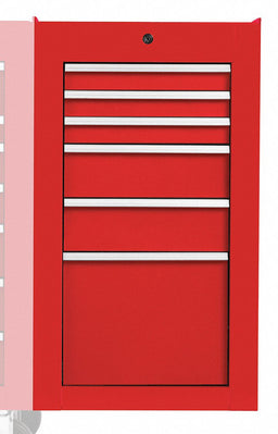 Side Cabinet Red 6 Drawers 34 in - H