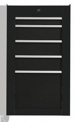 SideCabinet Black 5Drawers 34in-H