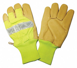 Gloves Hi-Vis Lime S Knit Wrist PR