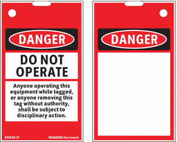 Lockout Tag Polyester Blk/Red/Wht PK200