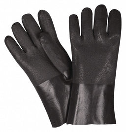 Chem. Resistnt Glovs L Blk PVC PK12