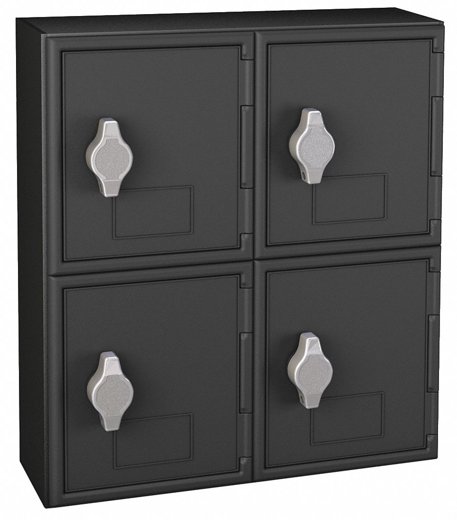 Locker 2x2Lckrs Blk 13.5 x12 x4