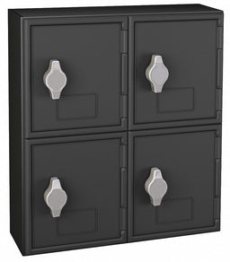 Locker 2x2Lckrs Blk 13.5 x12 x4