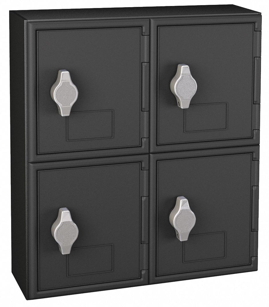 Locker 2x2Lckrs Blk 13.5 x12 x4