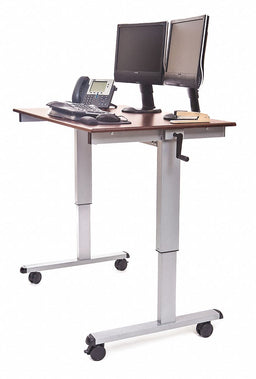 Standing Desk 48 in W Walnut