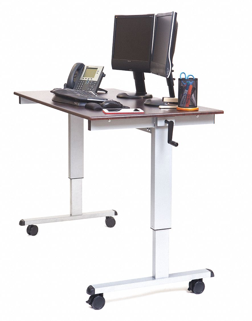 Standing Desk 59 in W Walnut