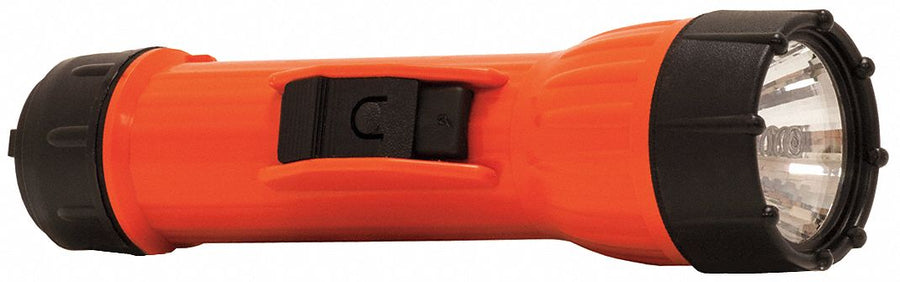 Handheld Flashlight Plastic Orange 80lm