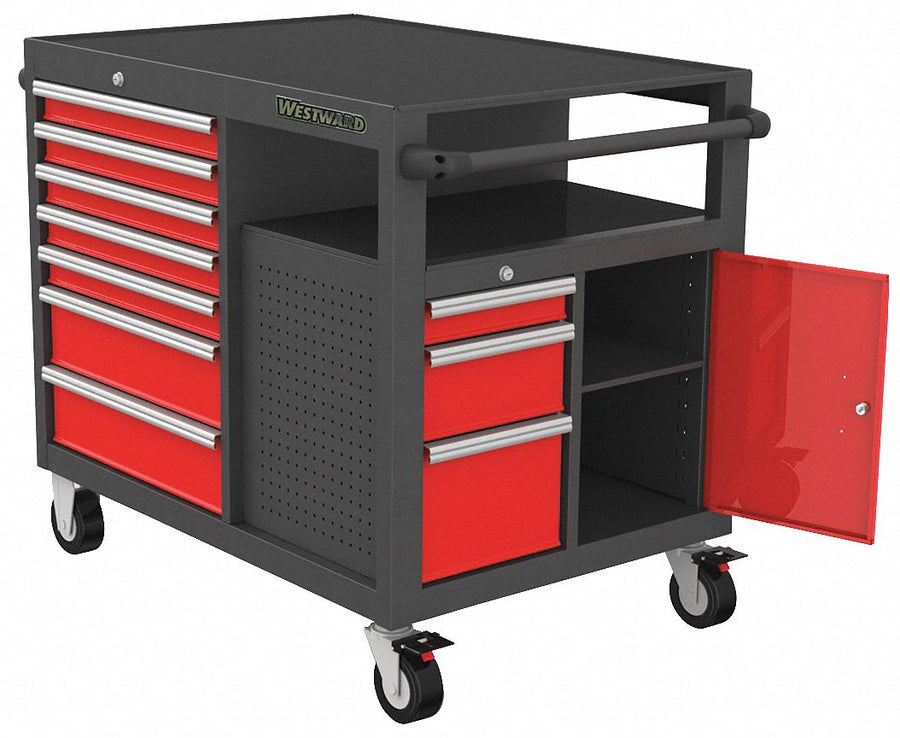 Rolling Tool Cabinet Gray Light Duty