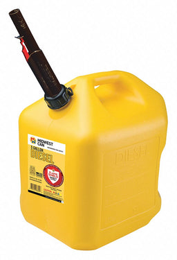 Diesel Fuel Can 5 gal Self Yellow HDPE