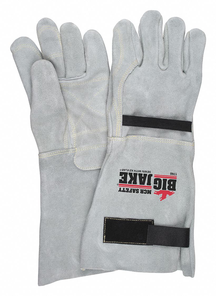 J7533 Leather Gloves Gray XL PK12