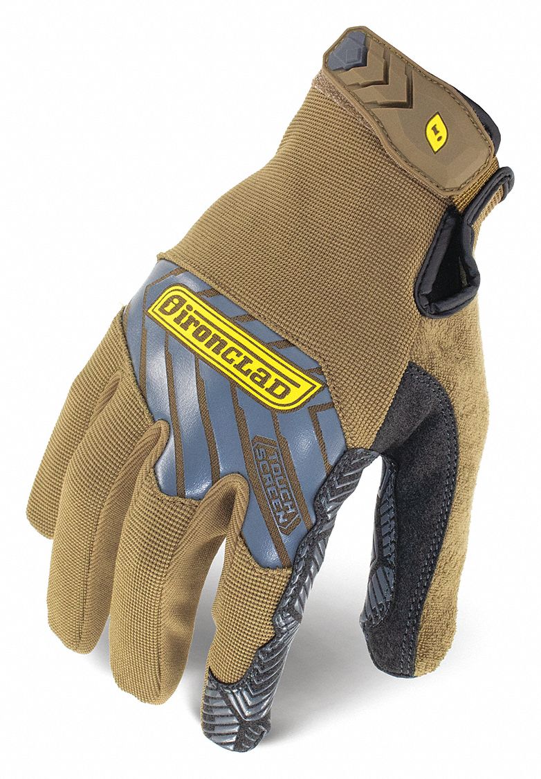 Mechanics Gloves Touchscreen M Brown PR