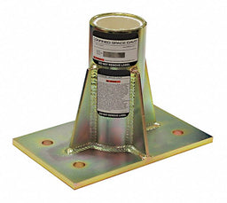 Base for Davit Mast Yellow Zinc Plated