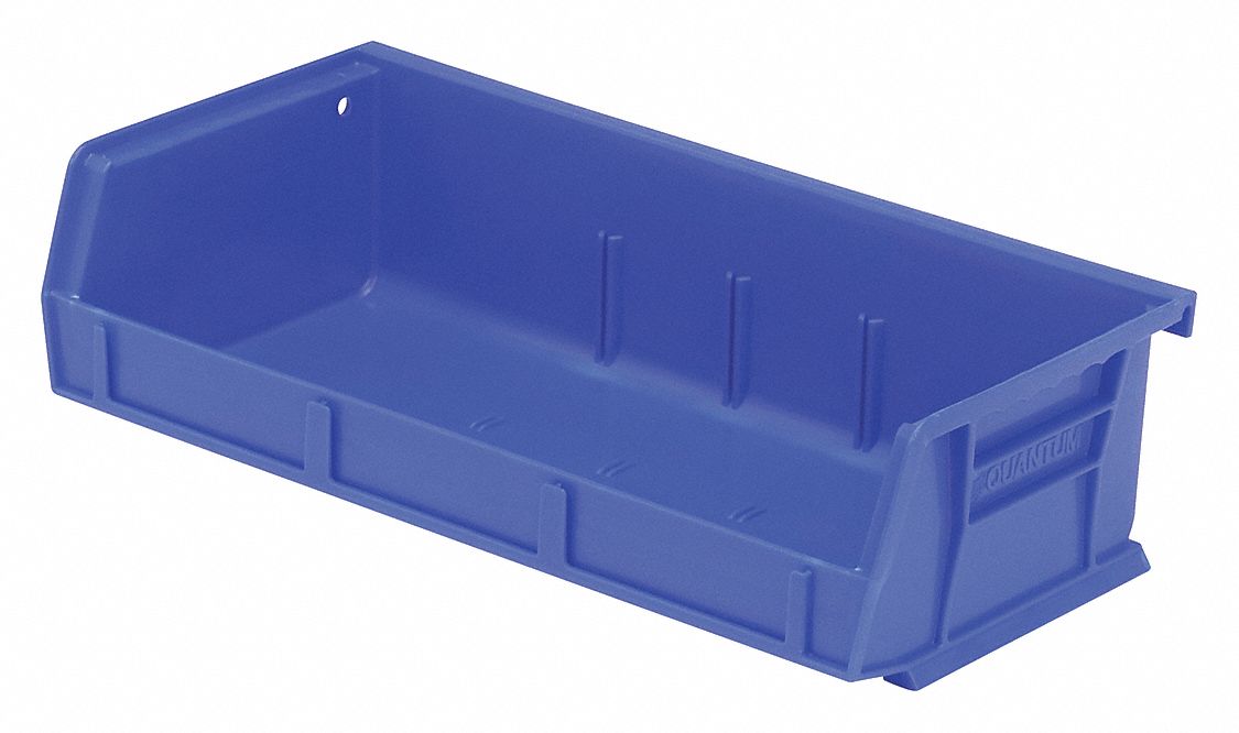 K4955 Hang and Stack Bin Blue PP 3 in