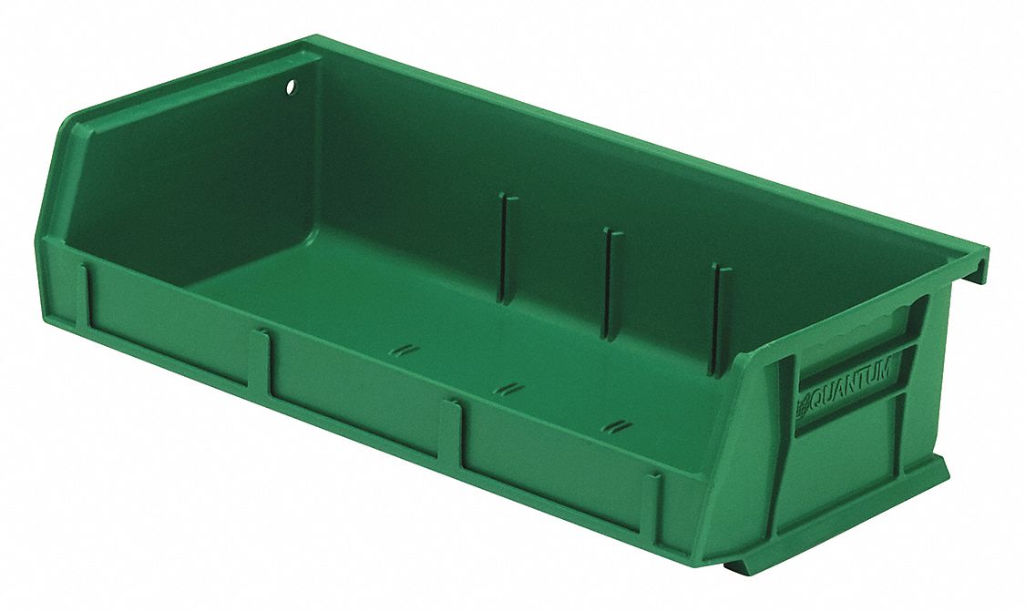 K4955 Hang and Stack Bin Green PP 3 in