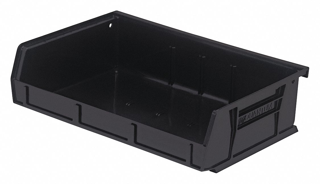 K4956 Hang and Stack Bin Black PP 3 in