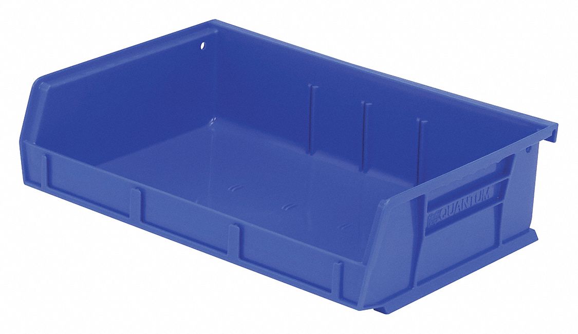 K4956 Hang and Stack Bin Blue PP 3 in