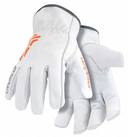 J7655 Leather Gloves Light Gray Orange 2XL PR