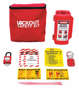 Portable Lockout Kit Filled Canvas Red