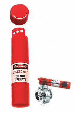 Butterfly Valve Lockout Plastic 2 H Red