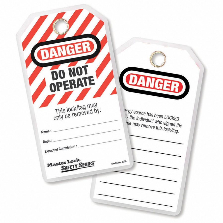 Safety Tag 3-1/8 in W Polyester PK12