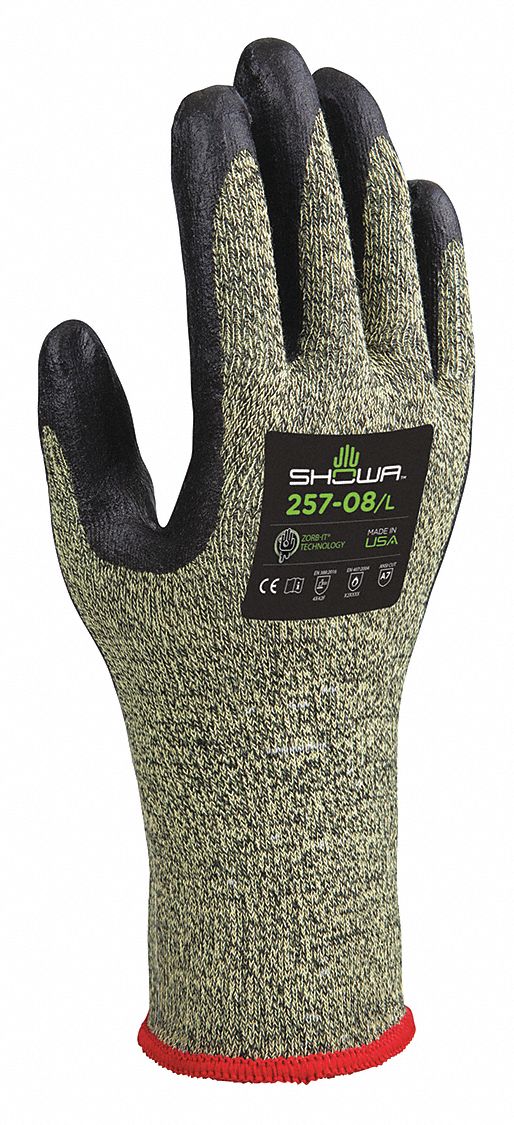 Coated Gloves Black/Yellow XL PR