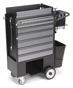 Black Light Duty Tool Utility Cart