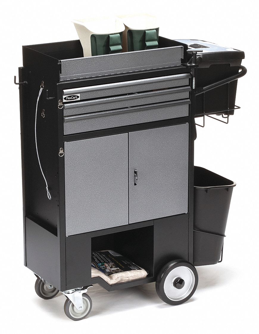 Black Light Duty Tool Utility Cart