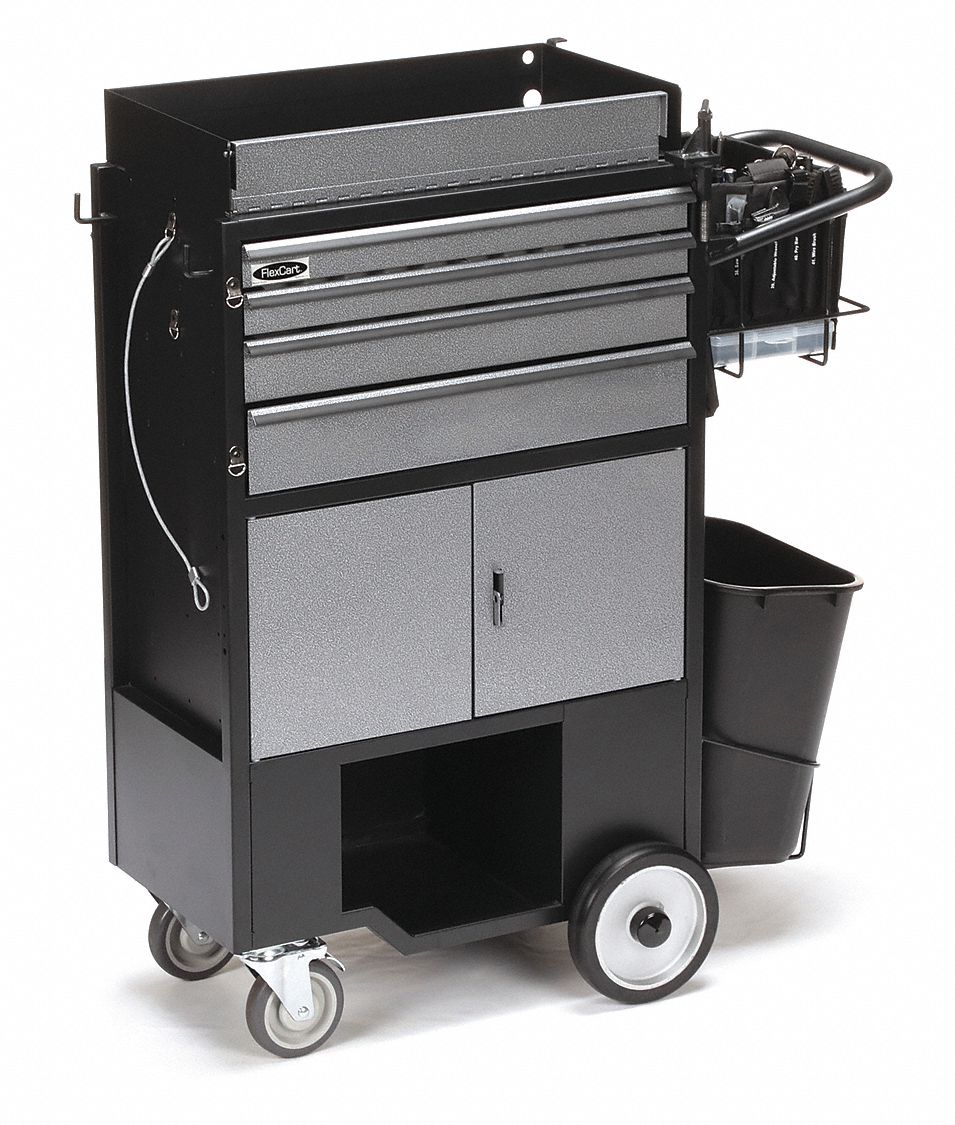 Black Light Duty Tool Utility Cart