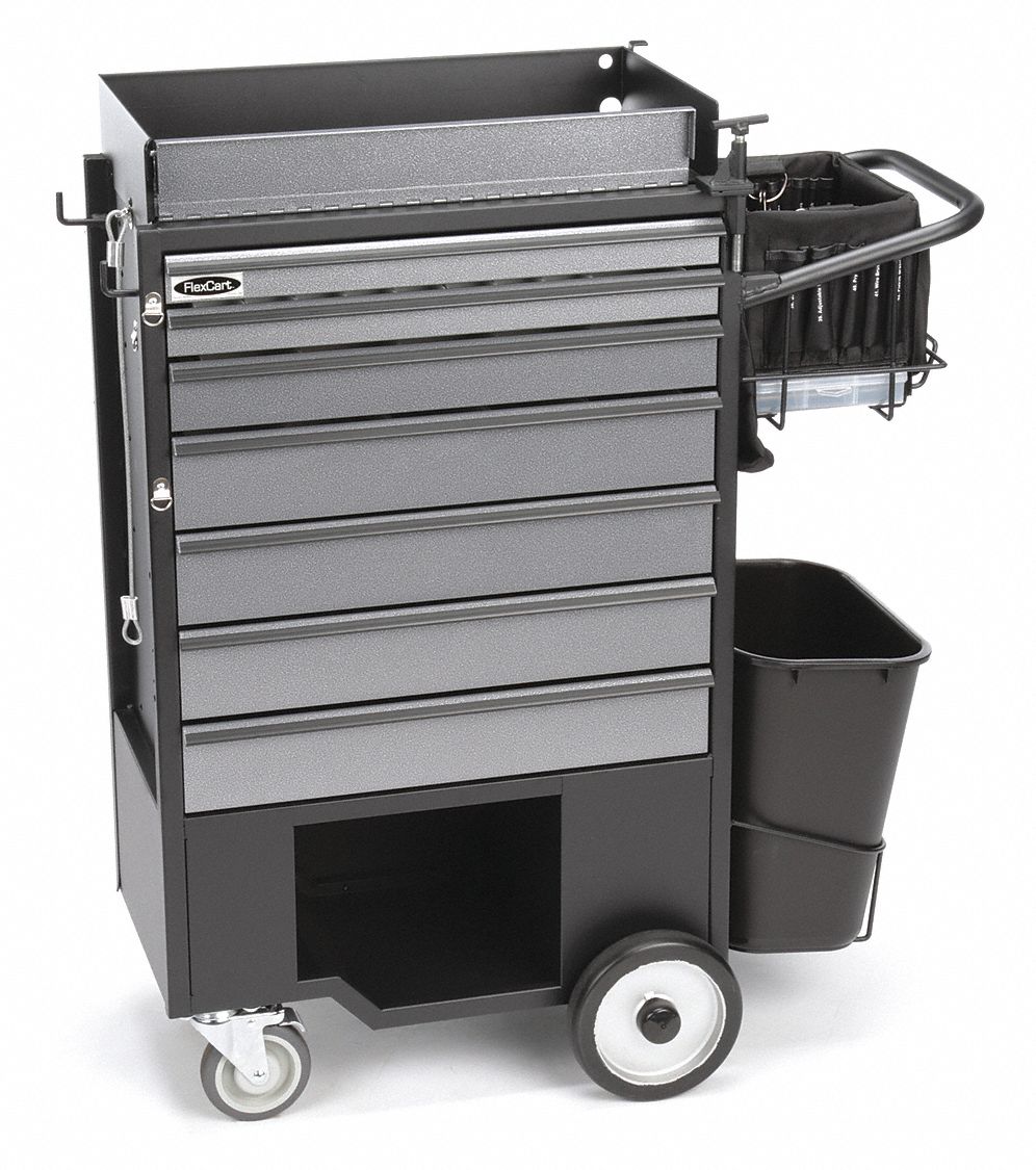 Black Light Duty Tool Utility Cart