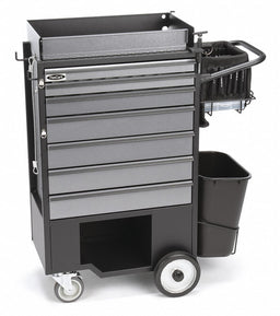 Black Light Duty Tool Utility Cart