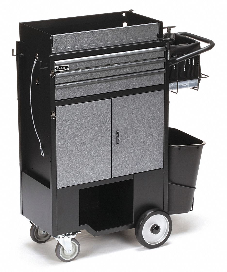 Black Light Duty Tool Utility Cart