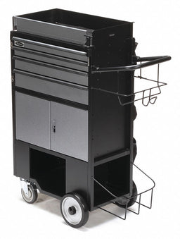 Black Light Duty Tool Utility Cart