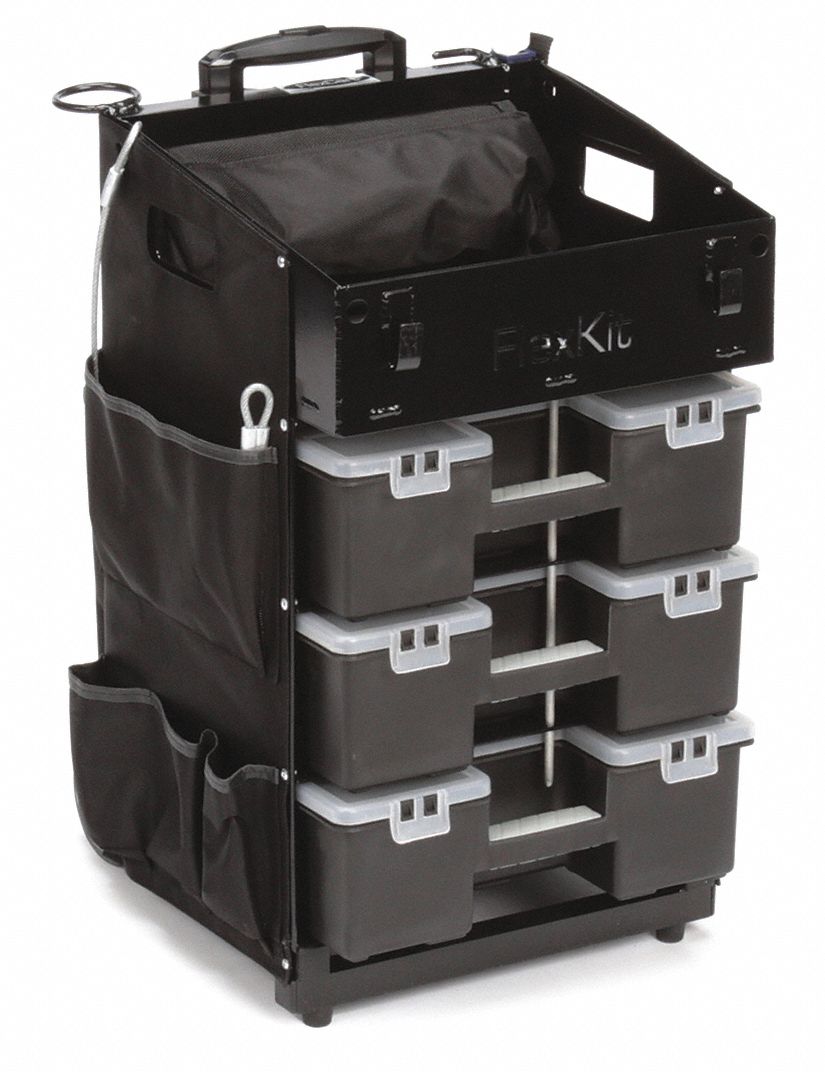 Black Light Duty Tool Utility Cart
