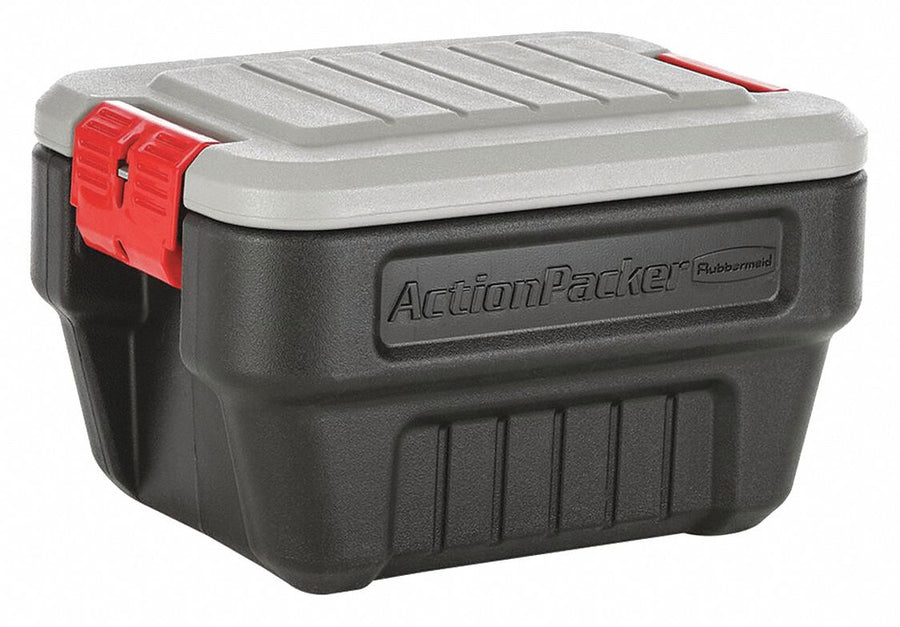 Attached Lid Ctr Black/Mica Solid HDPE