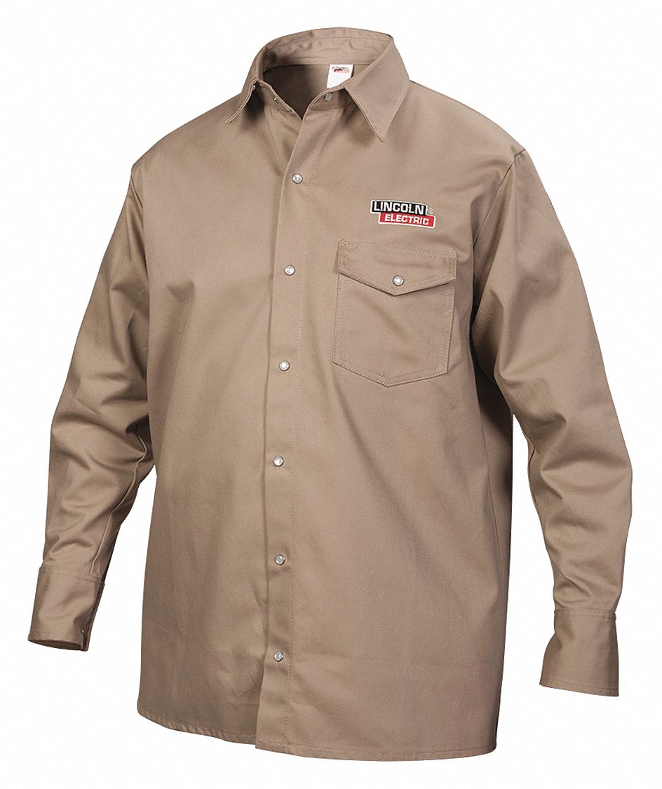 Flame-Resistant Collared Shirt Khaki 2XL