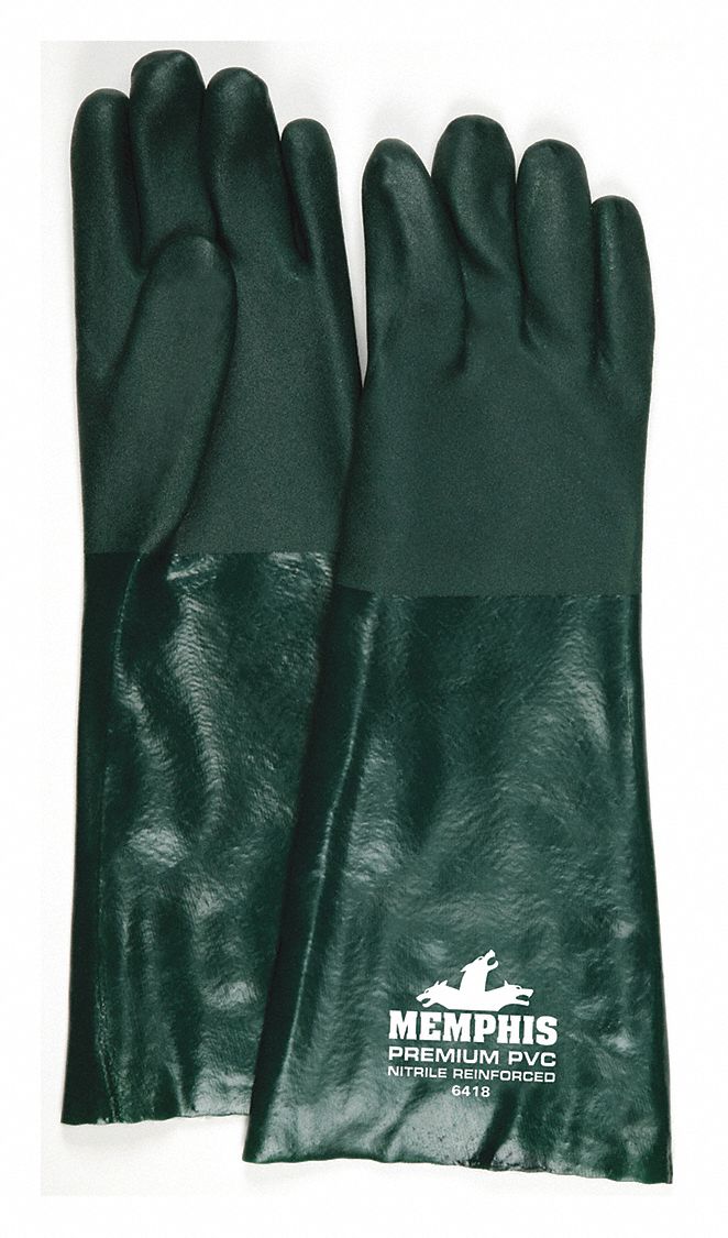 Gloves PVC L 18 in L Jersey PR PK12