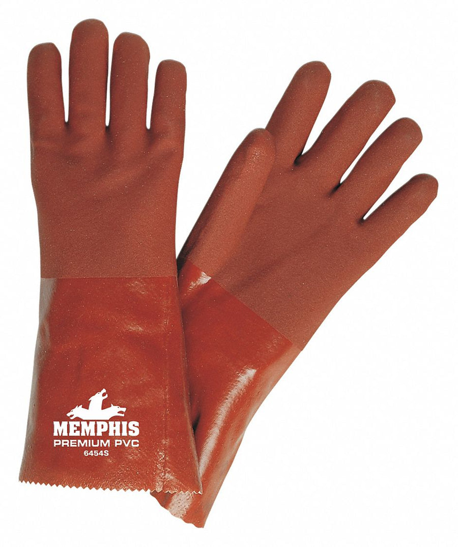 Gloves PVC L 14 in L Gauntlet PR PK12