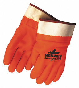 Gloves PVC L 12 in L Foam Smooth PR PK12