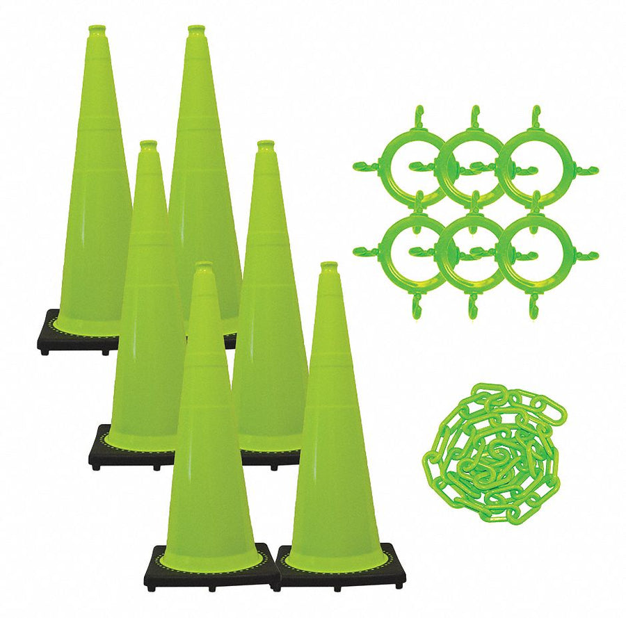 Traffic Cone Kit Green 36 in.