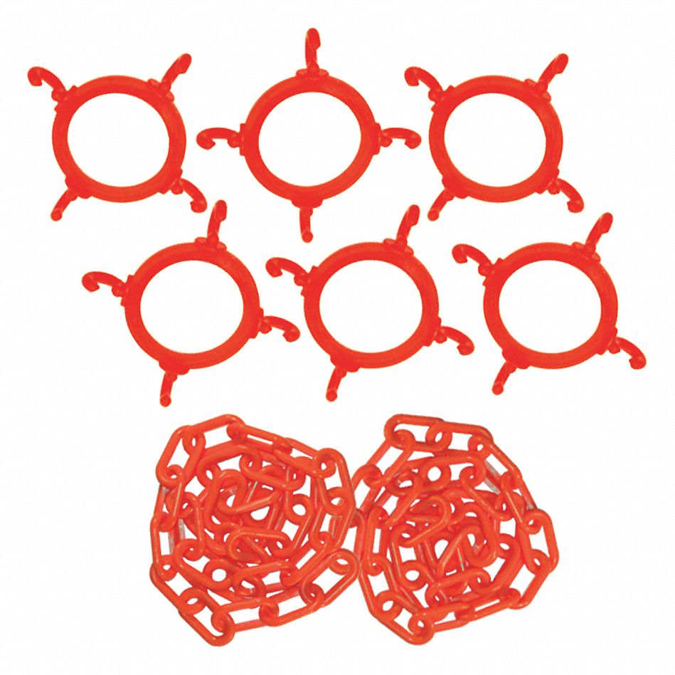 Plastic Chain Kit Orange 600 in.